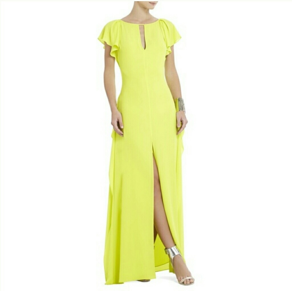 BCBGMaxAzria Yellow Julianne Maxi Dress